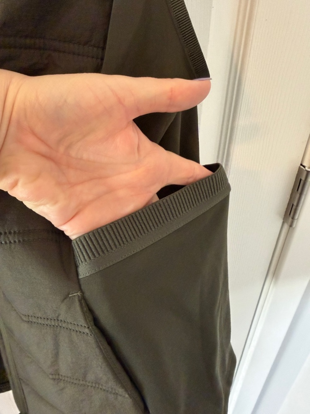 Avia Olive Green Quilted Vest with Stand Collar - Picture 3 of 6